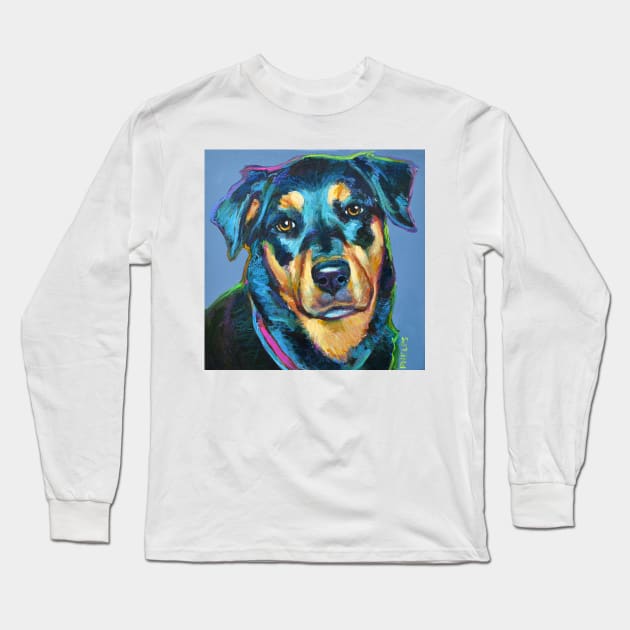 Colorful ROTTWEILER Long Sleeve T-Shirt by RobertPhelpsArt